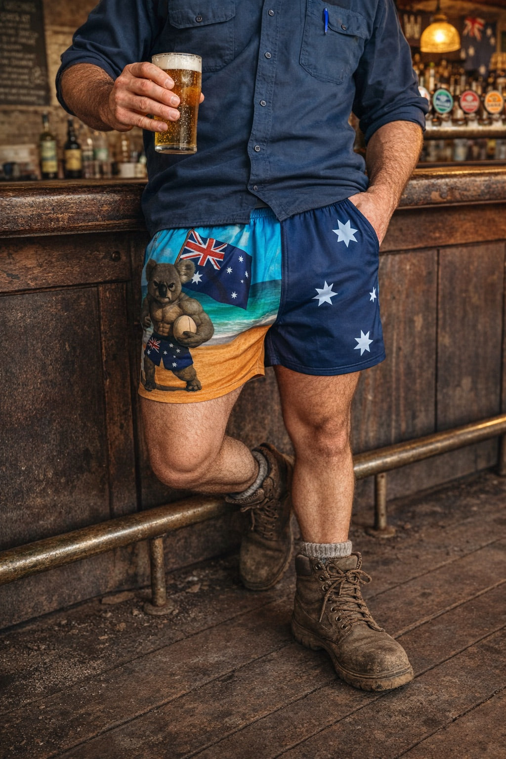 Straya Made footy shorts